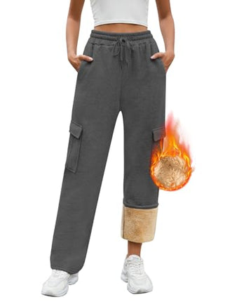 Womens Fleece Lined Joggers Pant uk sale