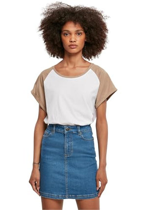 Urban Classics Women's Contrast Raglan Tee T-Shirt