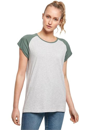 Urban Classics Women's Contrast Raglan Tee T-Shirt