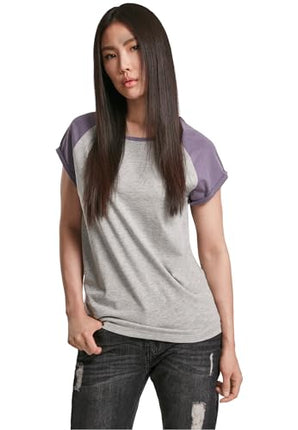 Urban Classics Women's Contrast Raglan Tee T-Shirt