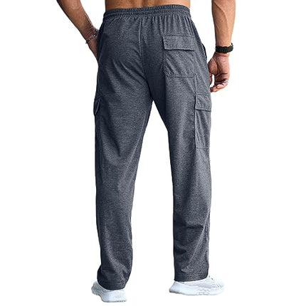 Mens Cargo Joggers Trousers Tracksuit Bottoms UK