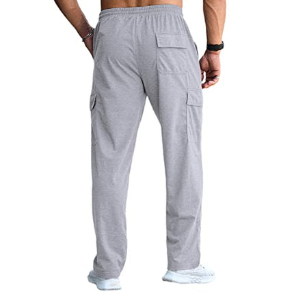 Mens Cargo Joggers Trousers Tracksuit Bottoms UK