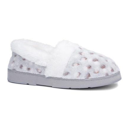 The Slipper Company Liz Womens Snow Leopard Full