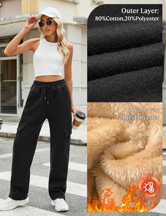 Womens Fleece Lined Joggers Pant uk sale