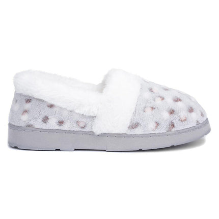 The Slipper Company Liz Womens Snow Leopard Full