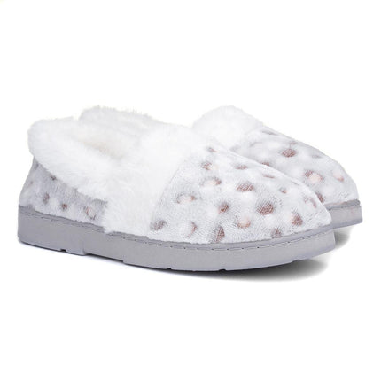 The Slipper Company Liz Womens Snow Leopard Full