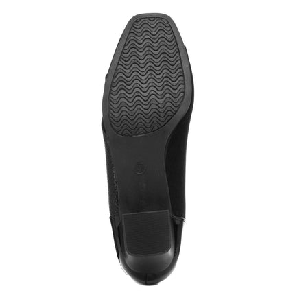 Lilley Vera Womens Black Block Heel Court Shoe