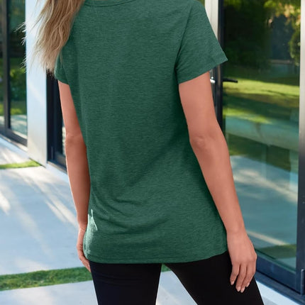 AirMood Women Summer Casual Round Neck Tee Tops