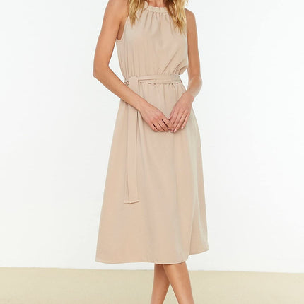 Women's Midi A-Line Regular Fit Woven Dress uk