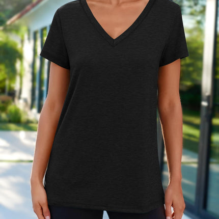 AirMood Women Sexy V Neck Casual Tee Tops