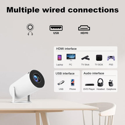 Mini Projector with WIFI 6 and Bluetooth, 4K 1080P uk