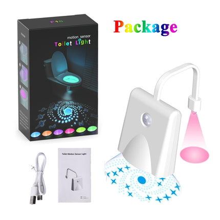 AVEKI Motion Sensor Toilet Night Light, 16 Colour, Usb Recharge uk