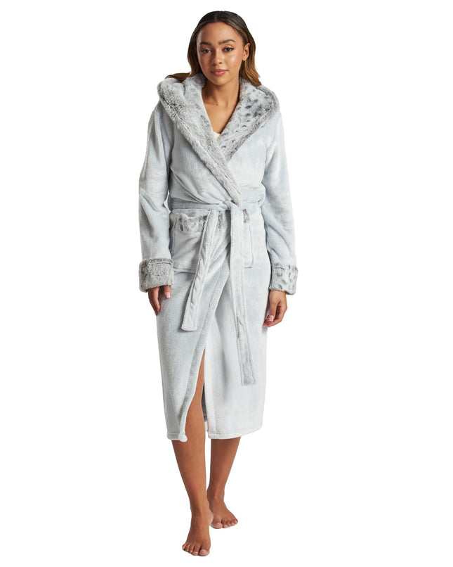 Ladies Super Soft Long Midi Dressing Gown Robe uk