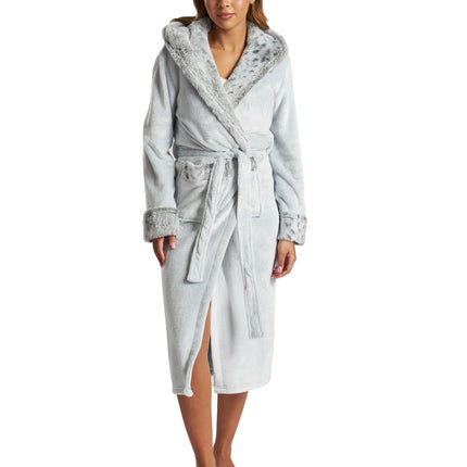 Ladies Super Soft Long Midi Dressing Gown Robe uk