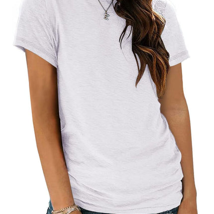 AirMood Women Summer Casual Round Neck Tee Tops