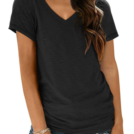 AirMood Women Sexy V Neck Casual Tee Tops