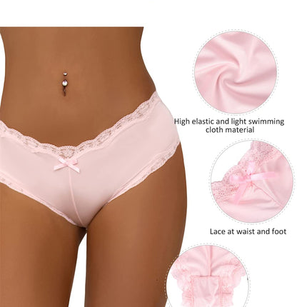 Women's Knickers Lace Satin Panties, Ladies Stretchy  uk