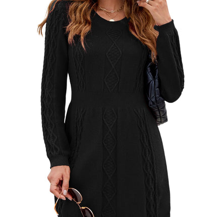 Nadeer Jumper Dress for Women Crew Neck Sweater 2025