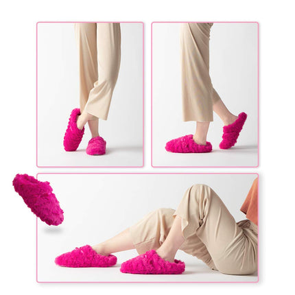 Tofern Women Fluffy Slippers for home uk