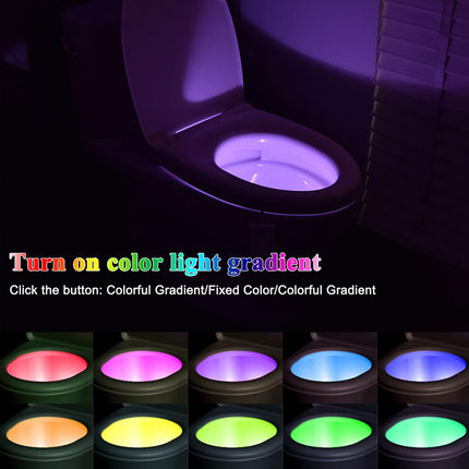 AVEKI Motion Sensor Toilet Night Light, 16 Colour, Usb Recharge uk