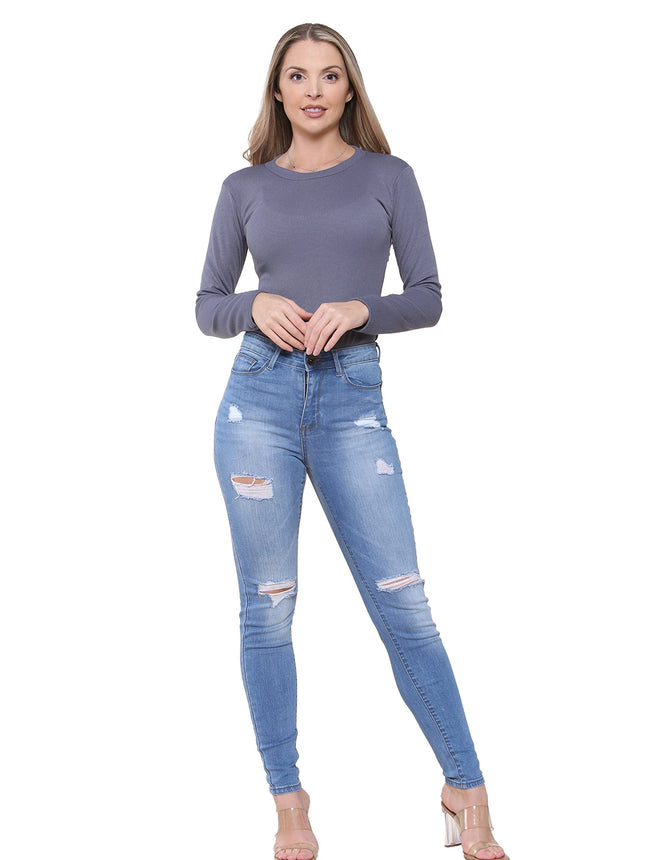 Womens Skinny Jeans Ripped Trousers sale uk