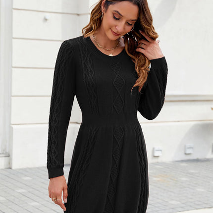 Nadeer Jumper Dress for Women Crew Neck Sweater 2025