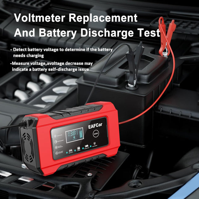 EAFCar 6A Car Battery Charger, 12V Portable Smart Charger uk