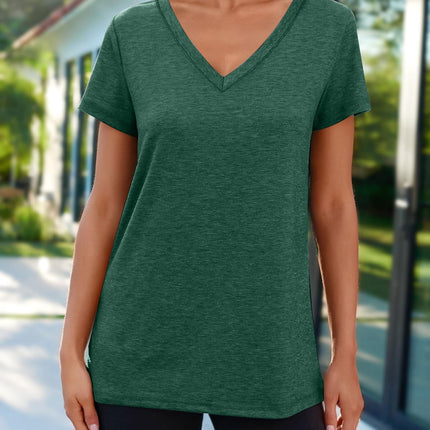 AirMood Women Sexy V Neck Casual Tee Tops