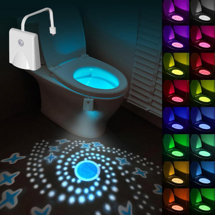 AVEKI Motion Sensor Toilet Night Light, 16 Colour, Usb Recharge uk