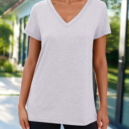 AirMood Women Sexy V Neck Casual Tee Tops