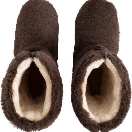 Polar Womens Zipper Boot Slippers uk