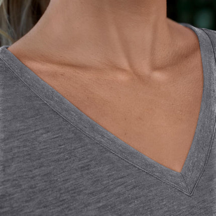 AirMood Women Sexy V Neck Casual Tee Tops