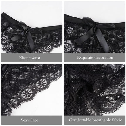 ROSVAJFY Women’s Sexy Panties Bowknot Underwear