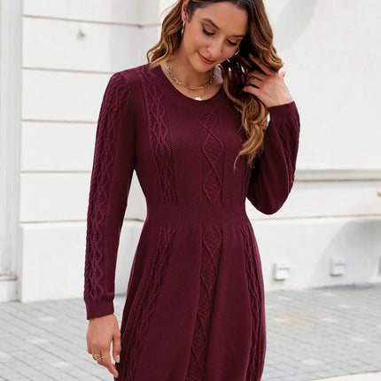 Nadeer Jumper Dress for Women Crew Neck Sweater 2025