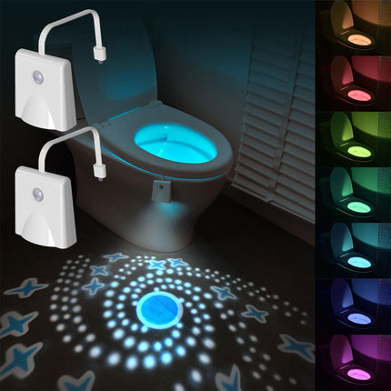 AVEKI Motion Sensor Toilet Night Light, 16 Colour, Usb Recharge uk