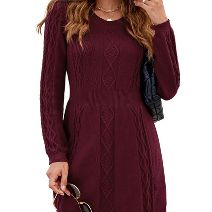 Nadeer Jumper Dress for Women Crew Neck Sweater 2025