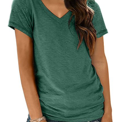 AirMood Women Sexy V Neck Casual Tee Tops