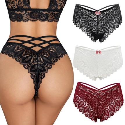 ROSVAJFY Women's Sexy Floral Lace Panties